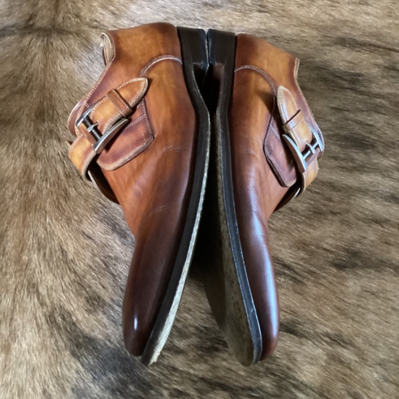 MAGNANNI Marco II Monk Fine Leather Loafers Made In Spain - Picture 11 of 12